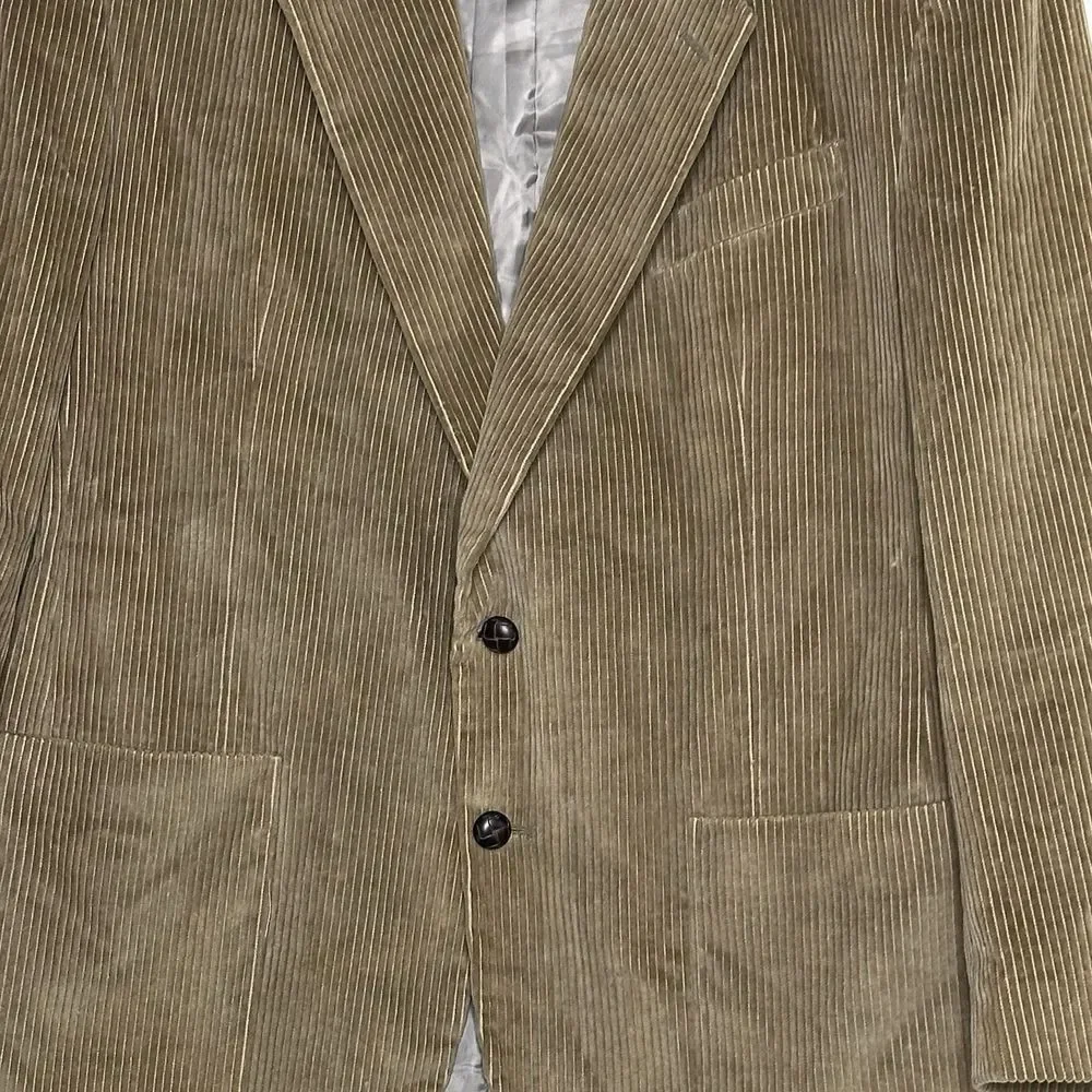 Vintage Milano Collezione Adolfo Men's 42R Tan Corduroy Blazer Sports‎ Coat